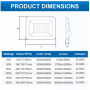 Projecteur à lumière LED, MEGAMAN® NVWY, 200W/ 24000lm, 6500K, 170-240V, Certification IP65