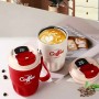 Tasse isotherme portable Coca-Cffe 450 ml en acier inoxydable, Résistant aux chocs