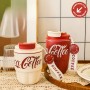Tasse isotherme portable Coca-Cffe 450 ml en acier inoxydable, Résistant aux chocs