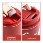 Tasse isotherme portable Coca-Cffe 450 ml en acier inoxydable, Résistant aux chocs