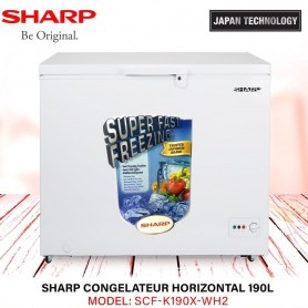 Réfrigérateur SHARP à Porte Unique 190L, réfrigérant R600a, Classe énergétique A+