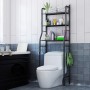 Étagère de Rangement métallique pour Toilettes 3 couches, ajustable en Acier Inoxydable - Blanc