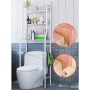 Étagère de Rangement métallique pour Toilettes 3 couches, ajustable en Acier Inoxydable - Blanc
