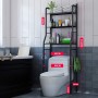 Étagère de Rangement métallique pour Toilettes 3 couches, ajustable en Acier Inoxydable - Blanc
