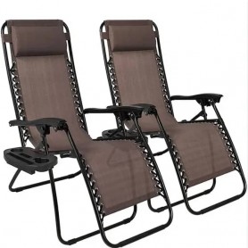 Chaise longue pliable, 7586 en acier robuste, réglable de 90 à 160 degrés pour jardin, plein air, piscine, plage