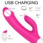 Vibromasseur Stimulateur multifonctions , clitoris, point G, godemiché pour femme, en Silicone