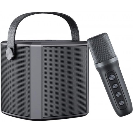 Mini Système Karaoké Portable Avec 2 Microphones Sans Fil - Lecteur MP3 - Haut-parleur Intégré - Neuf