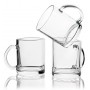 Pack de 3 Tasses à Café et Thé en Verre Transparent 11oz avec Poignée - Cadeau Créatif