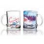 Pack de 3 Tasses à Café et Thé en Verre Transparent 11oz avec Poignée - Cadeau Créatif