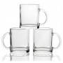 Pack de 3 Tasses à Café et Thé en Verre Transparent 11oz avec Poignée - Cadeau Créatif