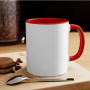 Pack De 6 Tasses À Café Blanches en Céramique, Grande Poignée 325 ml