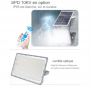 Projecteur de lumière, LED Solaire EURONET 1000W, IP65 Blanc Froid (6000K - 8000K), avec télécommande