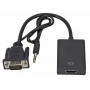 Adaptateur Convertisseur HDMI vers VGA 1080p avec Câble Audio 3,5 mm