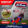 Tondeuse à Gazon à Essence, EMTOP EGLMM181410, 3.0 kW, Largeur de coupe 460 mm, Vitesse nomin. 2600tr/min, Poussée manuelle