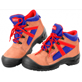 Chaussures bottes de sécurité EMTOP ESBS32SB 39-46,  en Cuir fendu et semelle en Double densité PU, Embout en acier