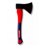 Hache EMTOP EHAMAX0600, à Tête forgée en Acier au carbone 45, Manche en fibre de verre