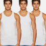 Lot de de tricots sous-vêtement LKY UNDERWEAR 3 pièces, 100%Cotton Blanc, 180G T/C, Haute qualité