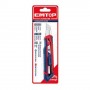 Cutter, Couteau à Lame Rétractable EMTOP ESNK18102, 18mm x 100mm, Carte coulissante
