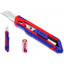 Cutter, Couteau à Lame Rétractable EMTOP ESNK18102, 18mm x 100mm, Carte coulissante