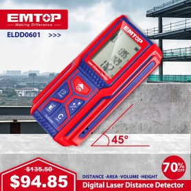 Télémètre, Détecteur de Distance Laser EMTOP ELDD0601, 0.05-60m, ±2.0mm de précision