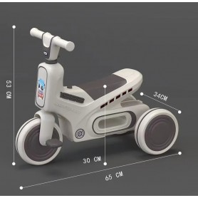 Tricycle futuriste pour Enfants avec Pédale de rabattement, 12 pouces, en Acier
