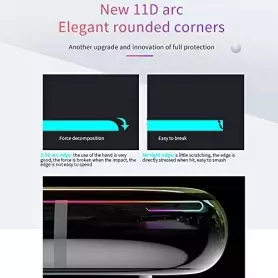 Anti-casse en Verre  5D Full Glue pour iPhone 11 Pro Max