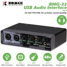 Interface Audio USB Professionnelle BOMGE BMG-22, 24-bit/192 kHz pour une qualité sonore pure