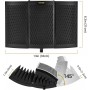 Bouclier d'Isolation Microphonique, Réflecteur de Mousse Absorbante pour Micro Studio, 1,7 pouces d'épaisseur