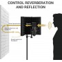 Bouclier d'Isolation Microphonique, Réflecteur de Mousse Absorbante pour Micro Studio, 1,7 pouces d'épaisseur