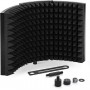 Bouclier d'Isolation Microphonique, Réflecteur de Mousse Absorbante pour Micro Studio, 1,7 pouces d'épaisseur