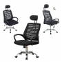 Chaise de Bureau Simple et Confortable en Tissu Mesh, avec Accoudoirs, Roulettes, hauteur réglable