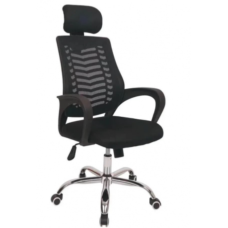 Chaise de Bureau Simple et Confortable en Tissu Mesh, avec Accoudoirs, Roulettes, hauteur réglable