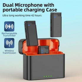 Microphone Lavalier Sans Fil Jmary MW-16, 2.4G pour Mobile et Appareil Photo