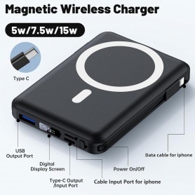 Power Bank Chargeur Super Rapide YM781, PD 22.5W, Sortie 120W charge super rapide, pour smartphones et tablettes
