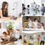 Ventilateur télescopique U-KOU, pliable rechargeable, avec 4 niveaux ajustables