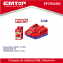 Chargeur de Batterie Lithium-Ion EMTOP EBPK20011, P20S, Entée 220-240V~50/60Hz, Sortie 20V, 2A