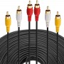Câble composite Audio Video - AV, 3 RCA Male vers 3 RCA Male, 10 mètres