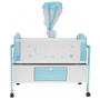 Lit Berceau pour bébé Multifonctionnel en bois massif et metal, Style Moderne de Qualité Supérieure