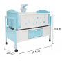 Lit Berceau pour bébé Multifonctionnel en bois massif et metal, Style Moderne de Qualité Supérieure