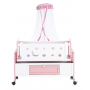Lit Berceau pour bébé Multifonctionnel en bois massif et metal, Style Moderne de Qualité Supérieure