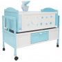 Lit Berceau pour bébé Multifonctionnel en bois massif et metal, Style Moderne de Qualité Supérieure