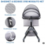 Berceau lit Pliable pour Nouveau-né, Portable et Multifonctionnel, avec antimoustique, 100% Polyester