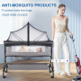 Berceau lit Pliable pour Nouveau-né, Portable et Multifonctionnel, avec antimoustique, 100% Polyester