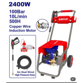 Nettoyeur commercial à Haute Pression EMTOP EHPW30018, 2400W, 100 Bar, 1450 PSI, 10 L/min