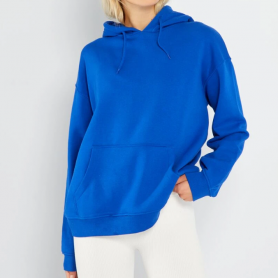 Pull Sweat à Capuche Unisexe en coton bleu, poche kangourou, capuche réglable manches longue - Confort et Style Réunis