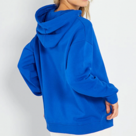 Pull Sweat à Capuche Unisexe en coton bleu, poche kangourou, capuche réglable manches longue - Confort et Style Réunis