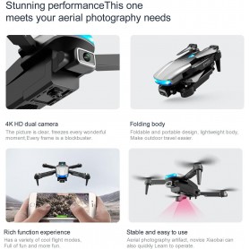 Mini Drone S85 Pro 4K HD à Double Caméra avec Évitement d'Obstacles Infrarouge