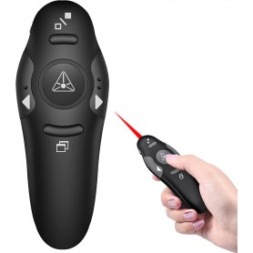 Pointeur Laser Rouge de Présentation Clicker Sans Fil , 49 Pieds, Plug & Play