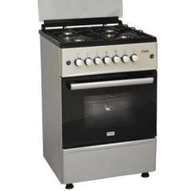 Cuisinière combinée Maxi 60x60cm, 2 feux à gaz, 2 plaques électrique, four à Gaz debout