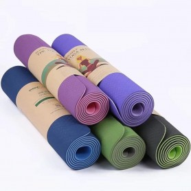 Tapis de Yoga Shuangyon, 4m, épaiseur 4mm, natte de gym avec sangle de transport, pour le sport, le fitness et le Spa